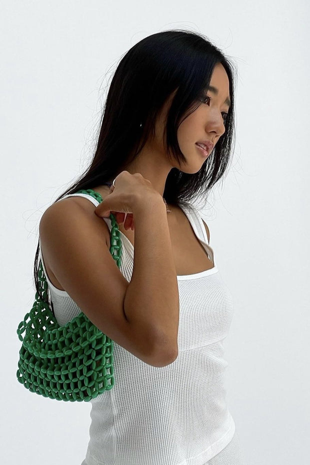 BEADED BAG LARA - sustainably made MOMO NEW YORK sustainable clothing, samplesale1022 slow fashion