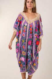 BELLA FLOR CROCHET KAFTAN - sustainably made MOMO NEW YORK sustainable clothing, kaftan slow fashion