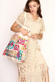 BOHO HOBO EMBROIDERED BAG TOEY - sustainably made MOMO NEW YORK sustainable clothing, offer slow fashion