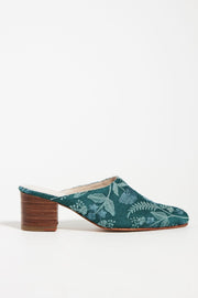 BOTANICAL HEELED MULES X ANTHROPOLOGIE - sustainably made MOMO NEW YORK sustainable clothing, mules slow fashion