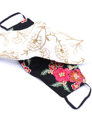 CHIFFON SILK EMBROIDERED FACE MASK AUSTIN - sustainably made MOMO NEW YORK sustainable clothing, offerfm slow fashion