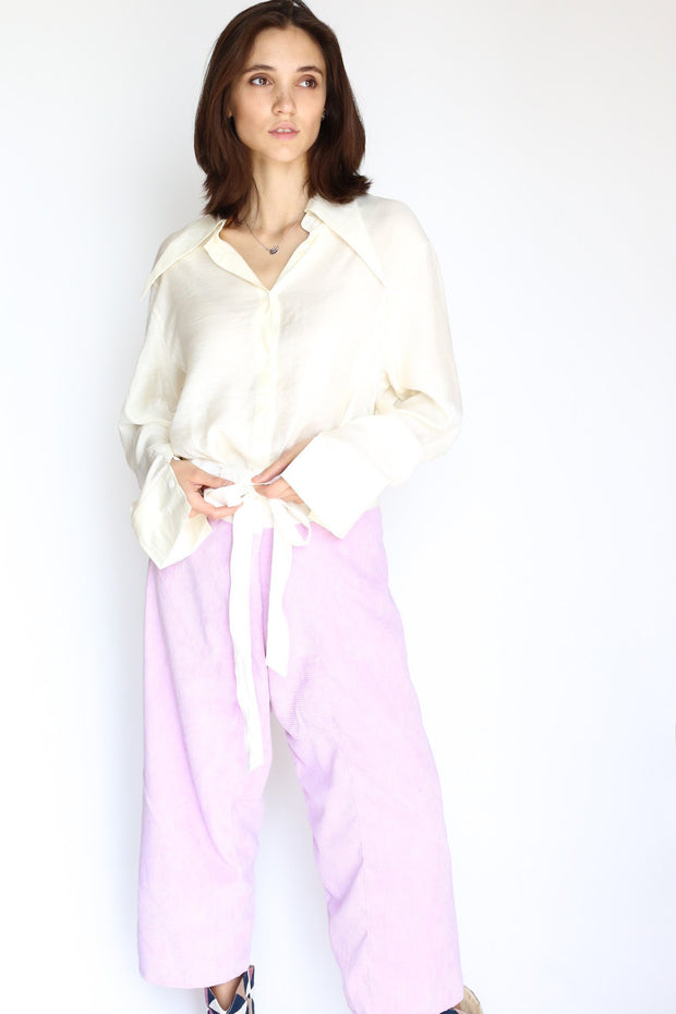 CORDUROY FISHERMAN PANTS TROUSERS - sustainably made MOMO NEW YORK sustainable clothing, offer slow fashion