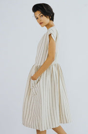 COTTON DRESS HEIDI - sustainably made MOMO NEW YORK sustainable clothing, kaftan slow fashion