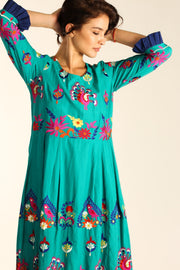 COTTON EMBROIDERED DRESS NELI - sustainably made MOMO NEW YORK sustainable clothing, dress slow fashion