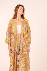 COTTON EMBROIDERED LACE KIMONO EWAS - sustainably made MOMO NEW YORK sustainable clothing, slow fashion