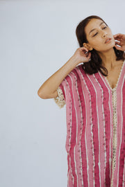 COTTON HEMP KAFTAN DRESS UMA - sustainably made MOMO NEW YORK sustainable clothing, kaftan slow fashion