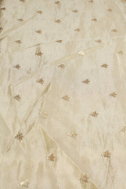 CREAM EMBROIDERED SILK B32-42 - sustainably made MOMO NEW YORK sustainable clothing, fabric slow fashion