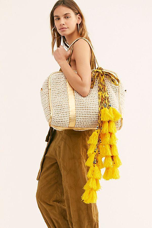 Crochet Bag Hailey - sustainably made MOMO NEW YORK sustainable clothing, Bohemian Bag slow fashion