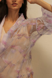 DAEDALUS FLOWER SILK KIMONO - sustainably made MOMO NEW YORK sustainable clothing, kimono slow fashion