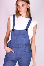 DENIM JUMPSUIT BREE - sustainably made MOMO NEW YORK sustainable clothing, pants slow fashion