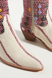 DIAMOND EMBROIDERED WESTERN BOOTS X ANTHROPOLOGIE - sustainably made MOMO NEW YORK sustainable clothing, boots slow fashion