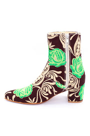 EMBROIDERED ANKLE BOOTS HEANA - sustainably made MOMO NEW YORK sustainable clothing, boots slow fashion