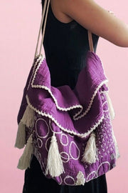 EMBROIDERED BOHO CHIC BAG ORION - sustainably made MOMO NEW YORK sustainable clothing, resort2023 slow fashion