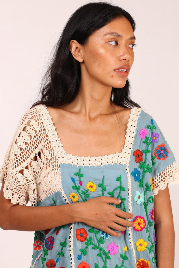 EMBROIDERED DRESS GILL - sustainably made MOMO NEW YORK sustainable clothing, dress slow fashion