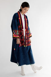 Embroidered Jacket Coat Freddy - sustainably made MOMO NEW YORK sustainable clothing, embroidered slow fashion