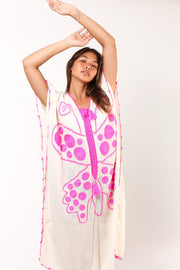 EMBROIDERED KAFTAN DRESS SANELA - sustainably made MOMO NEW YORK sustainable clothing, kaftan slow fashion