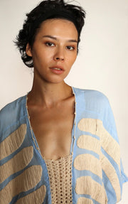 EMBROIDERED KAFTAN MARIE CLAIRE - sustainably made MOMO NEW YORK sustainable clothing, kaftan slow fashion