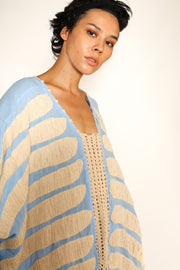 EMBROIDERED KAFTAN MARIE CLAIRE - sustainably made MOMO NEW YORK sustainable clothing, kaftan slow fashion