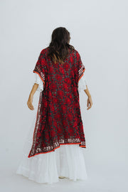 EMBROIDERED KAFTAN PILAR - sustainably made MOMO NEW YORK sustainable clothing, Kimono slow fashion