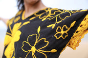 EMBROIDERED KAFTAN TOP NINA - sustainably made MOMO NEW YORK sustainable clothing, slow fashion