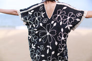 EMBROIDERED KAFTAN TOP NINA - sustainably made MOMO NEW YORK sustainable clothing, slow fashion