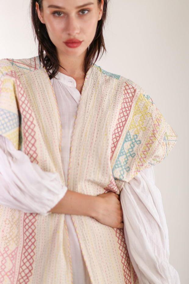 EMBROIDERED KIMONO ANISCHKA - sustainably made MOMO NEW YORK sustainable clothing, slow fashion