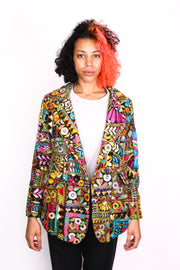 EMBROIDERED PATCHWORK JACKET FRIDA - sustainably made MOMO NEW YORK sustainable clothing, flashsalenovember22 slow fashion