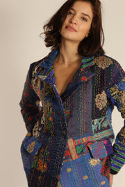 EMBROIDERED PATCHWORK JACKET PENNY - sustainably made MOMO NEW YORK sustainable clothing, Jacket slow fashion