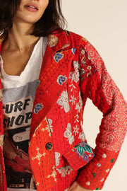 EMBROIDERED PATCHWORK JACKET PENNY - sustainably made MOMO NEW YORK sustainable clothing, Jacket slow fashion