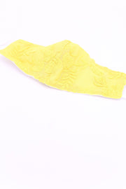 EMBROIDERED SILK COTTON FACE MASK MAYU (YELLOW) - sustainably made MOMO NEW YORK sustainable clothing, offerfm slow fashion