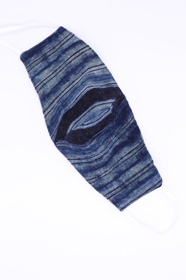 FACE MASK INDIGO HEMP ALEX - sustainably made MOMO NEW YORK sustainable clothing, offerfm slow fashion