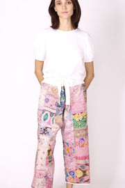 FISHERMAN PANTS EMBROIDERED PATCHWORK GIVA - sustainably made MOMO NEW YORK sustainable clothing, pants slow fashion