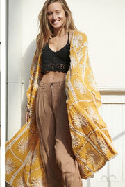 FLORA CROCHET KIMONO X FREE PEOPLE - sustainably made MOMO NEW YORK sustainable clothing, crochet slow fashion