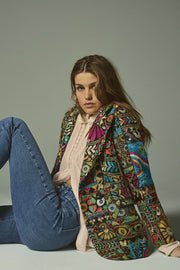 FRIDA VINTAGE PATCHWORK BLAZER X FREE PEOPLE - sustainably made MOMO NEW YORK sustainable clothing, fall22 slow fashion