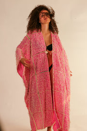 FRINGE STITCH KIMONO MADONNA - sustainably made MOMO NEW YORK sustainable clothing, Kimono slow fashion