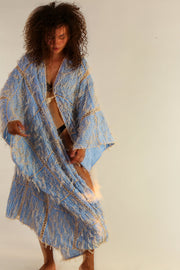 FRINGE STITCH KIMONO MADONNA - sustainably made MOMO NEW YORK sustainable clothing, Kimono slow fashion