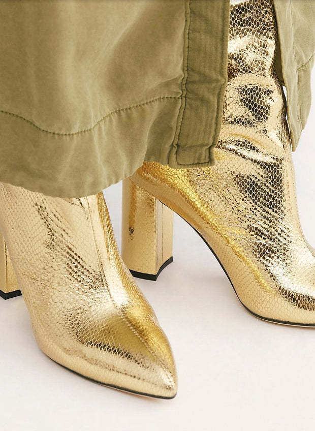 Gold Good Fortunate Tall Boots - sustainably made MOMO NEW YORK sustainable clothing, boots slow fashion