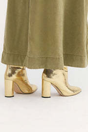 Gold Good Fortunate Tall Boots - sustainably made MOMO NEW YORK sustainable clothing, boots slow fashion