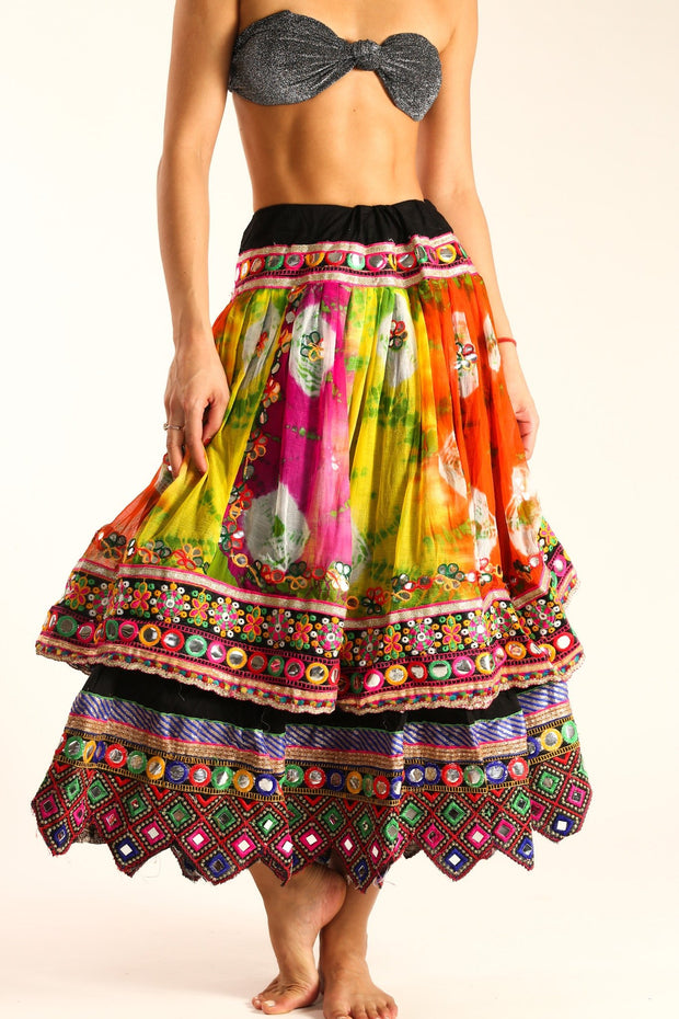 GYPSY LOVE BOHO SKIRT POMME - sustainably made MOMO NEW YORK sustainable clothing, skirt slow fashion