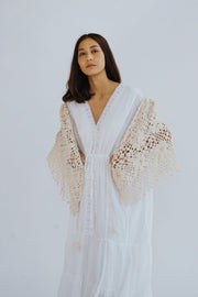 HAND COTTON CROCHET CARDIGAN COCO - sustainably made MOMO NEW YORK sustainable clothing, crochet slow fashion