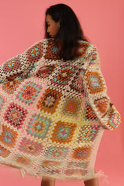 HAND CROCHET COTTON KIMONO DYLAU - sustainably made MOMO NEW YORK sustainable clothing, fall22 slow fashion