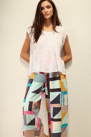 HAND STITCH PANTS OLISSA - sustainably made MOMO NEW YORK sustainable clothing, pants slow fashion