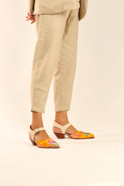 HEELED WESTERN MULES SANDALS SINDA - sustainably made MOMO NEW YORK sustainable clothing, sandals slow fashion