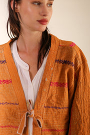 KANTHA QUILT KIMONO ODISU - sustainably made MOMO NEW YORK sustainable clothing, slow fashion