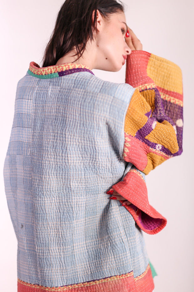 KANTHA VINTAGE JACKET MERLINI - sustainably made MOMO NEW YORK sustainable clothing, slow fashion