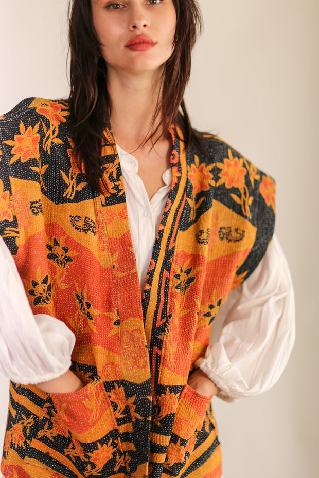 KIMONO VEST YUVAL - sustainably made MOMO NEW YORK sustainable clothing, slow fashion