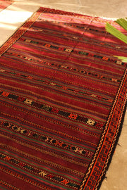 KURDISH DESIGN KILIM RUG - sustainably made MOMO NEW YORK sustainable clothing, rug slow fashion