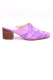 LAVENDER HEELED MULES ELLIE - sustainably made MOMO NEW YORK sustainable clothing, mules slow fashion