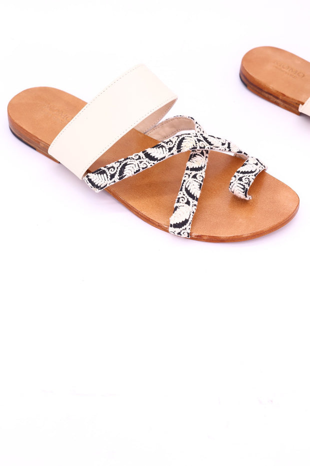 LEATHER STRING SANDAL CINDY - sustainably made MOMO NEW YORK sustainable clothing, slow fashion