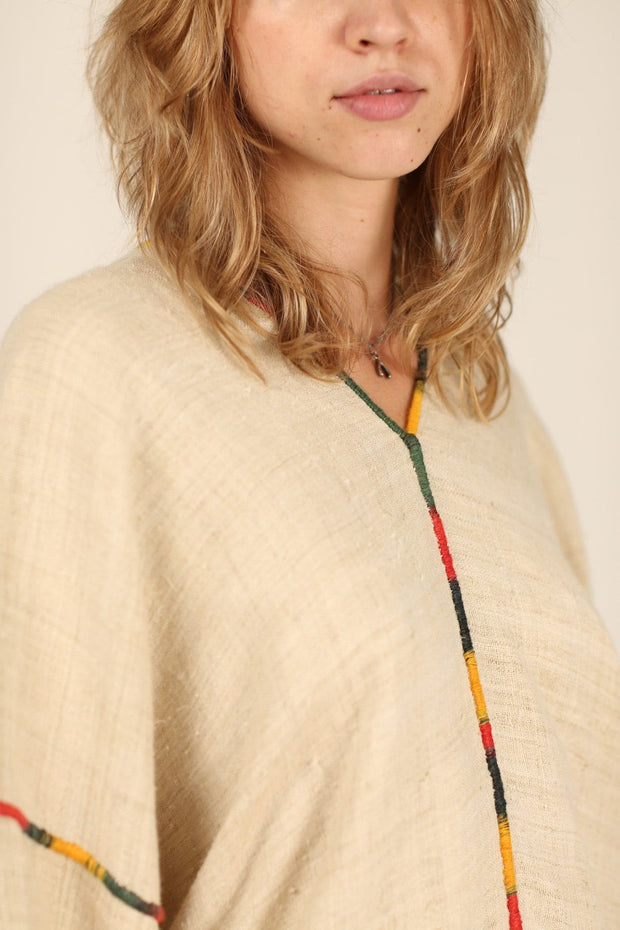 LINEN KAFTAN SILJA - sustainably made MOMO NEW YORK sustainable clothing, fall22 slow fashion